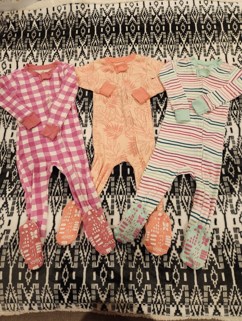 Honest Company Footed Baby Sleepers, Size 24M